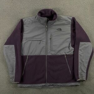 North Face Denali Fleece Jacket Mens XL Purple Gray Full zip CLEAN EUC